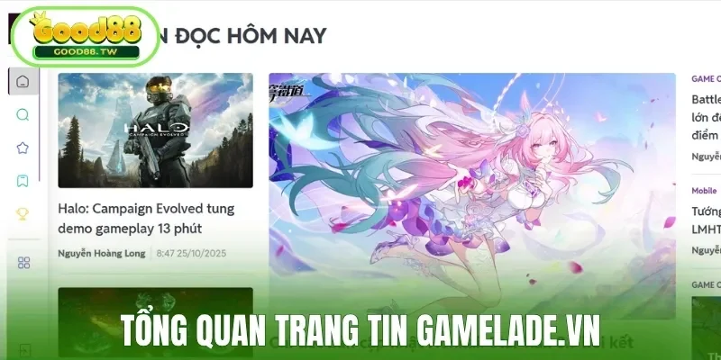 Tổng quan trang tin Gamelade